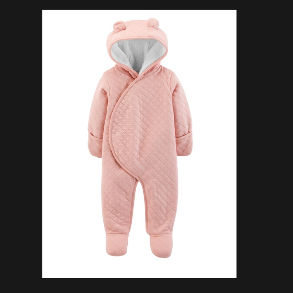 ❄️ Pink Quilted Hooded Bunting